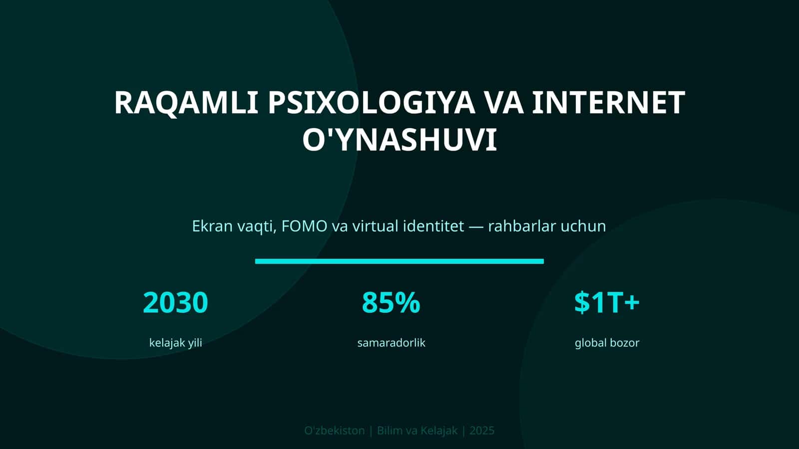 Raqamli psixologiya va internet o'ynashuvi 1
