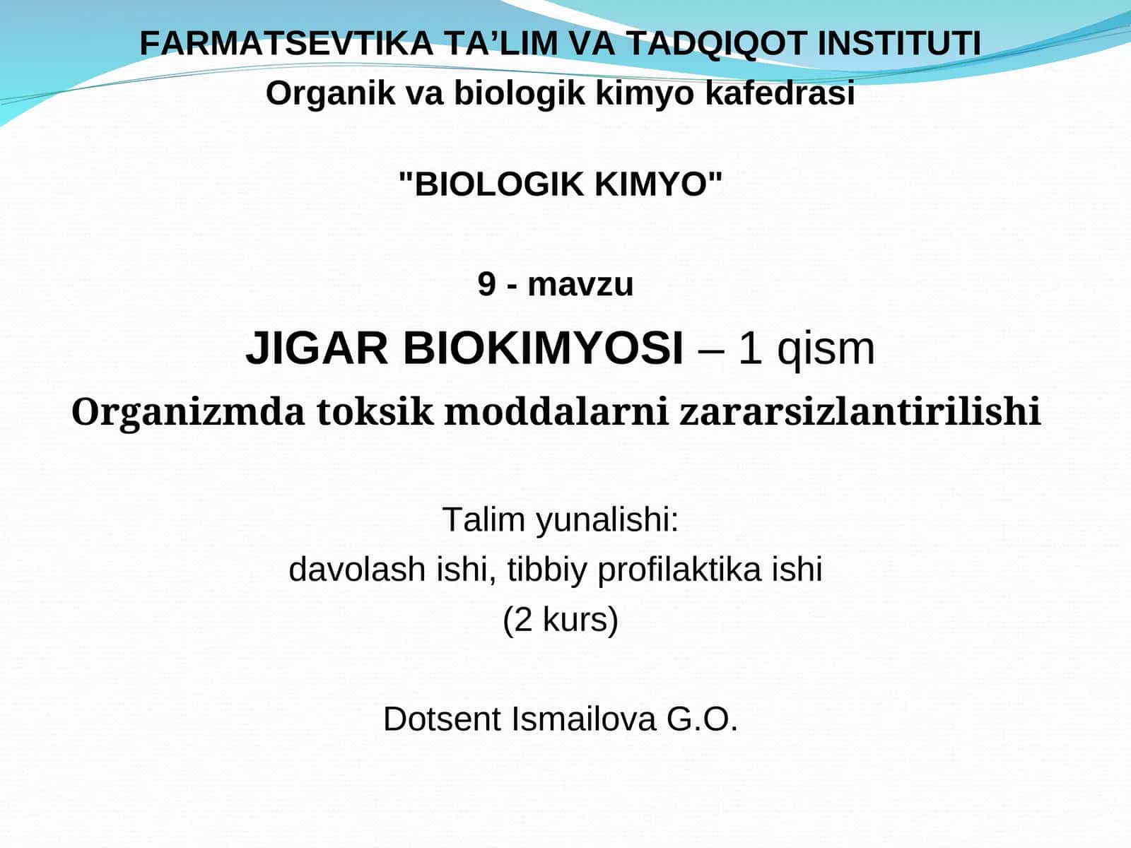 BIOLOGIK KIMYO 1