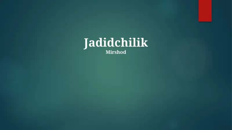Jadidchilik 1