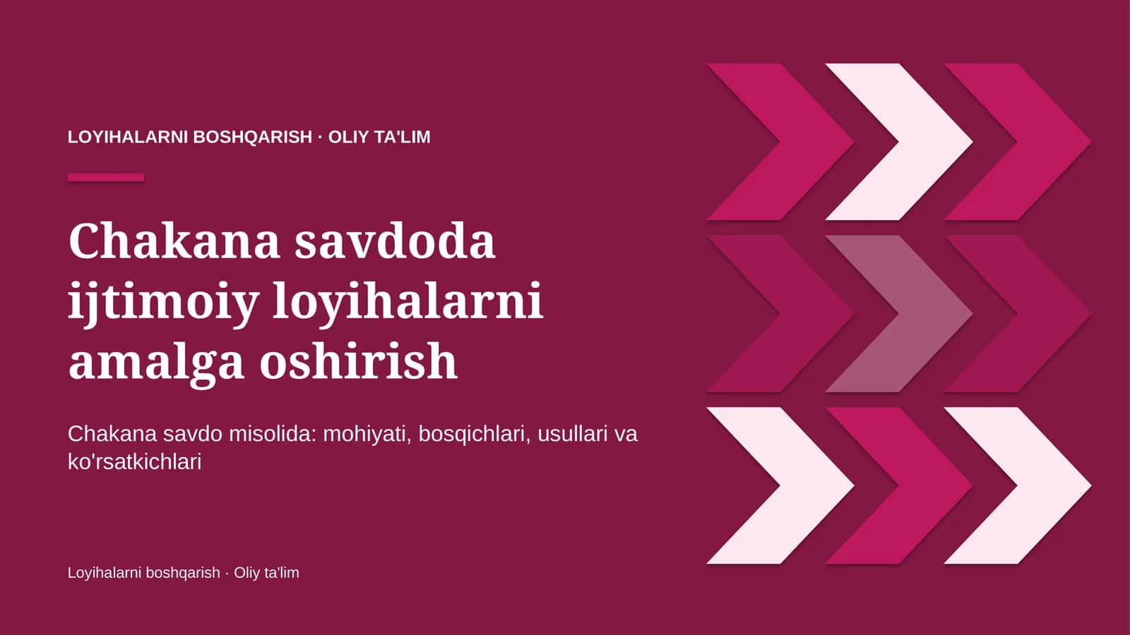 Ijtimoiy loyihalarni amalga oshirish: mohiyati 1