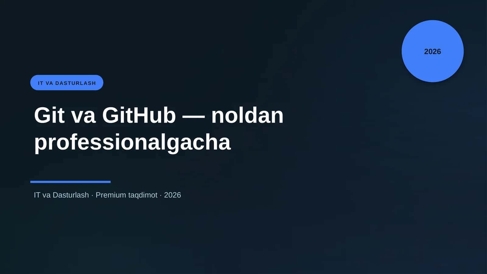 Git va GitHub — noldan professionalgacha 1