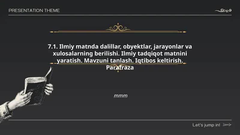 Ilmiy Matnda Dalillarni Tanlash va Tasniflash Usullari 1
