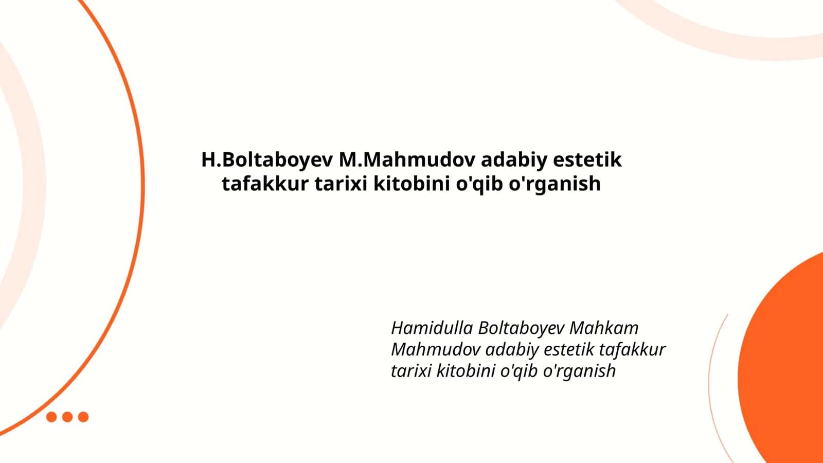 Adabiy estetik tafakkur tarixi kitobi 1