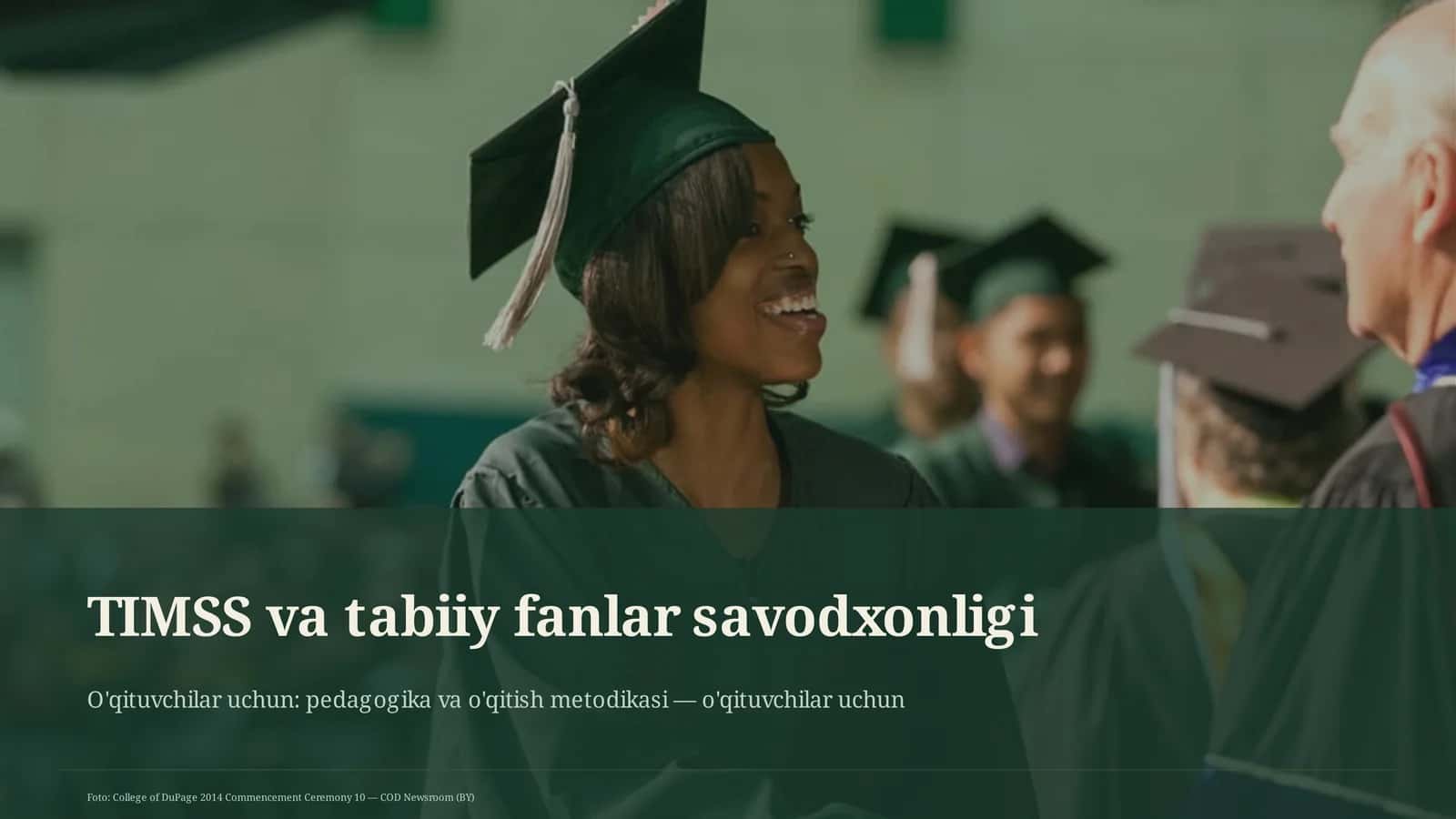 TIMSS va tabiiy fanlar savodxonligi 1