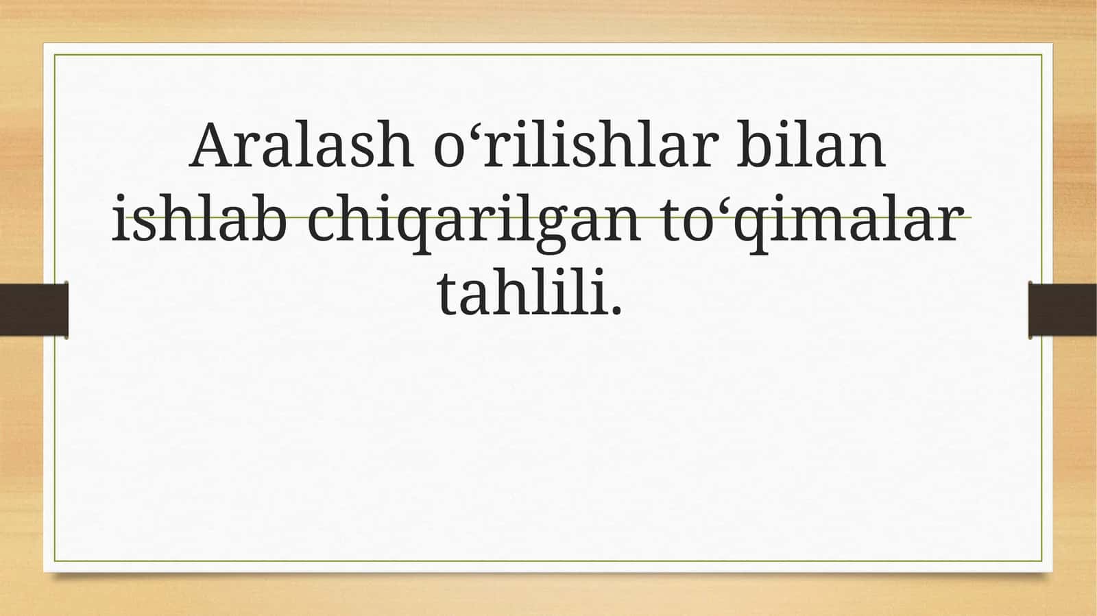 To'qimalar tahlili 1