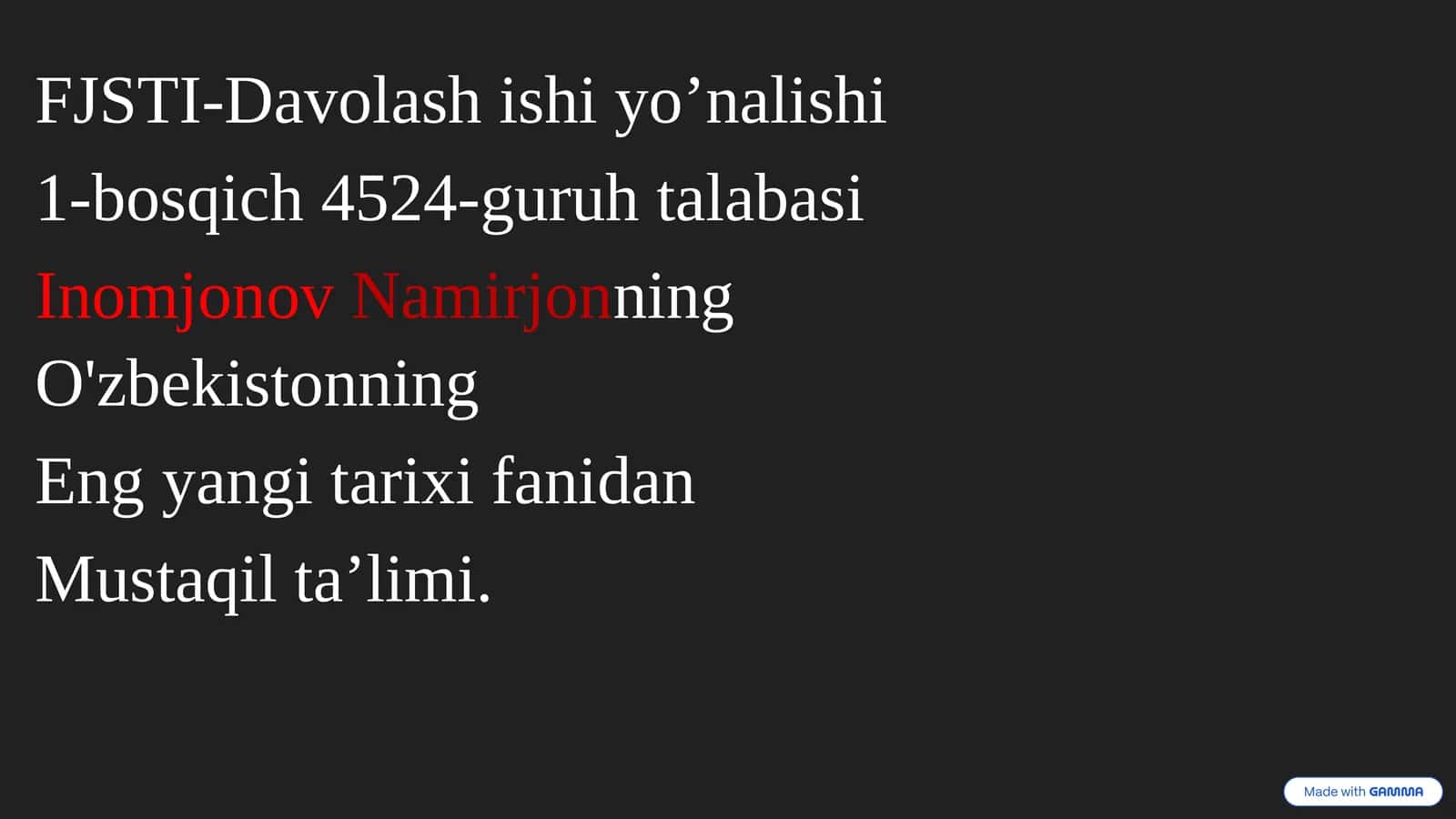 FJSTI-Davolashishiyo’nalishi 1
