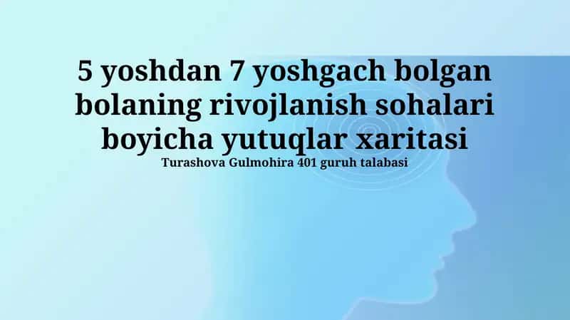 Rivojlanish bosqichlari tekshiruv varaqasi 1