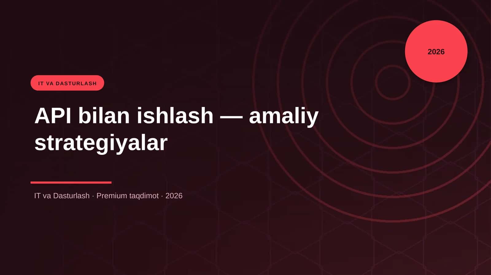 API bilan ishlash — amaliy strategiyalar 1