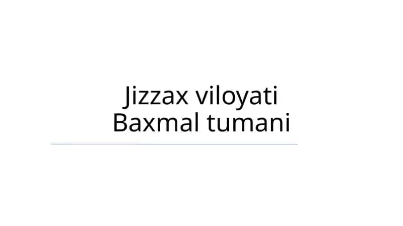 Baxmalning sog'liqni saqlash 1