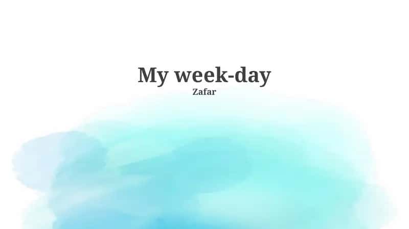 A Day in My Life: The Weekday Edition 1