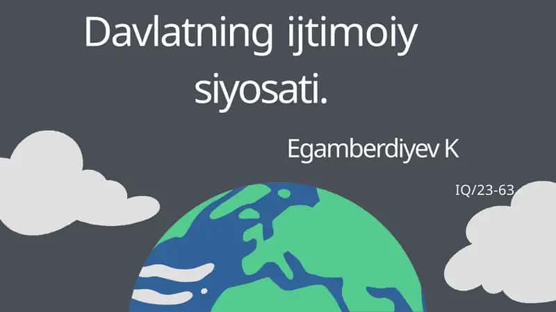 Davlatning Ijtimoiy-Siyosati 1
