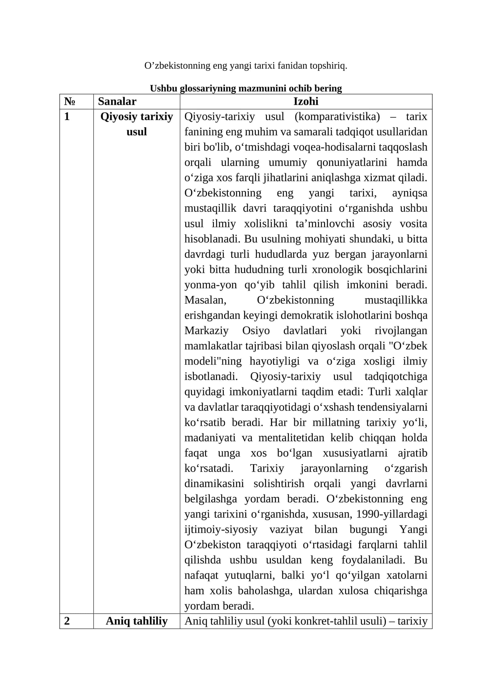 Qiyosiy tarixiy usul 1