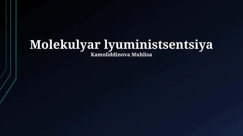 Molekulyar lyuministsentsiya 1