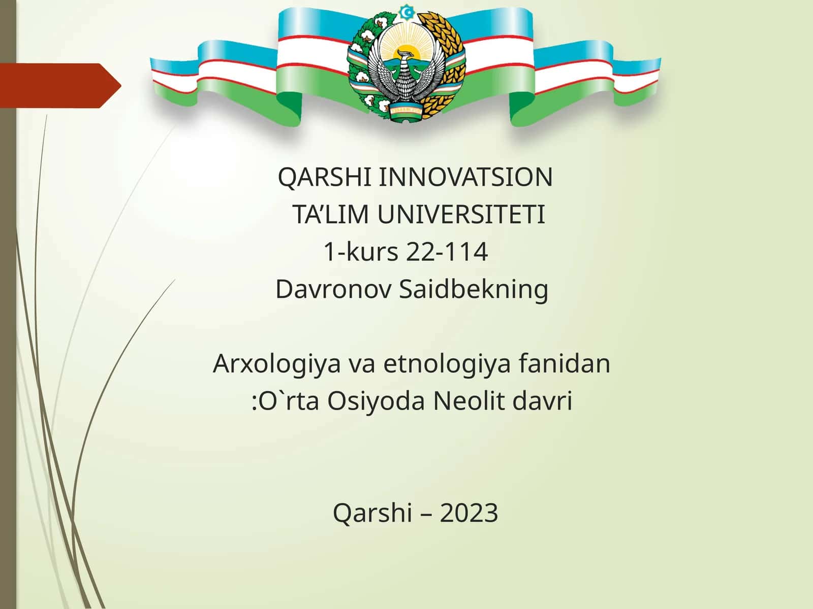 Neolit davri xususiyatlari va xronologiyasi 1