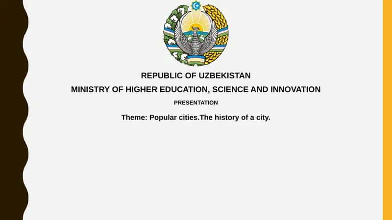 Popularcities.Thehistory of a city 1