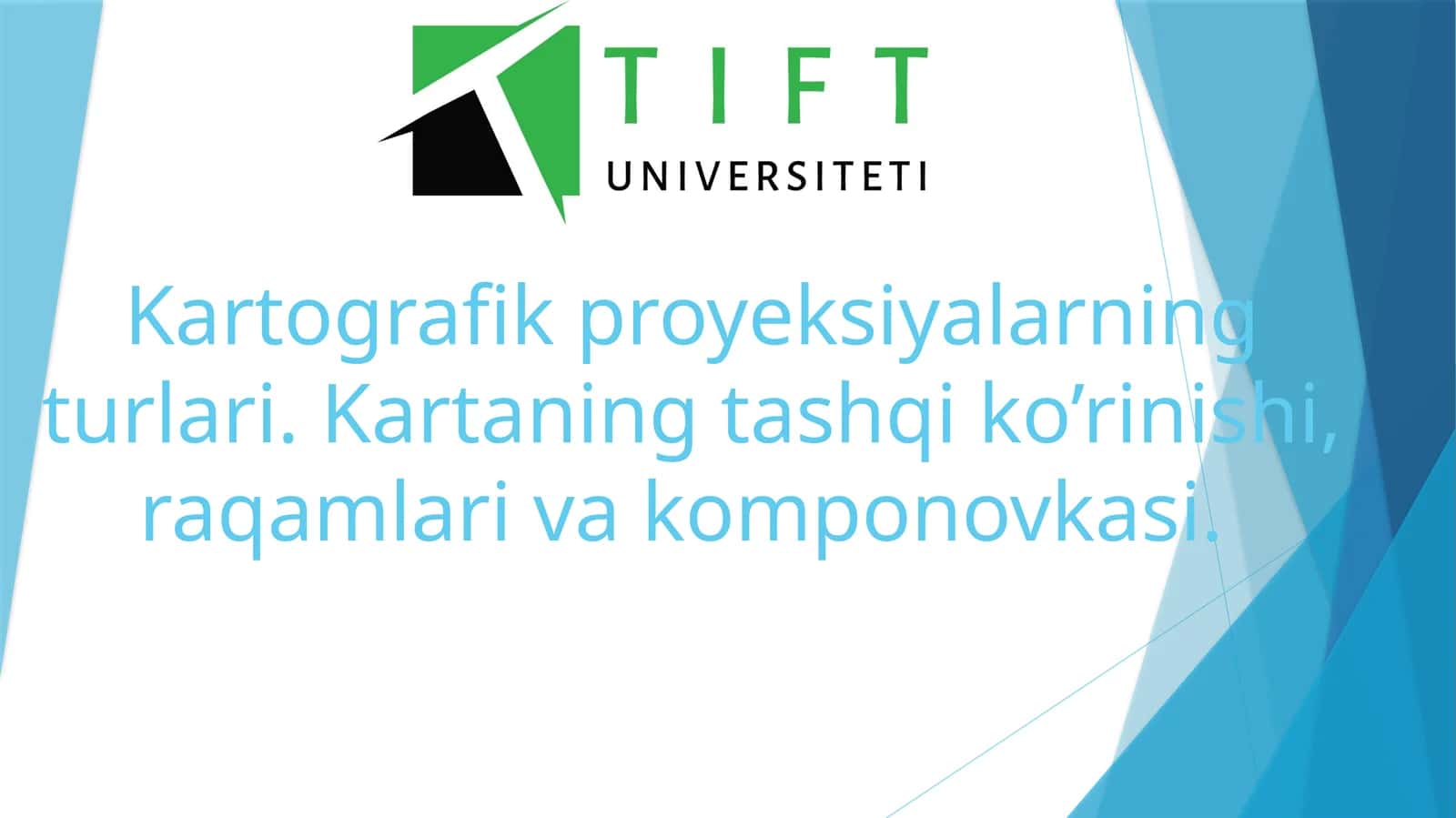Kartografik proyeksiyalarning turlari 1