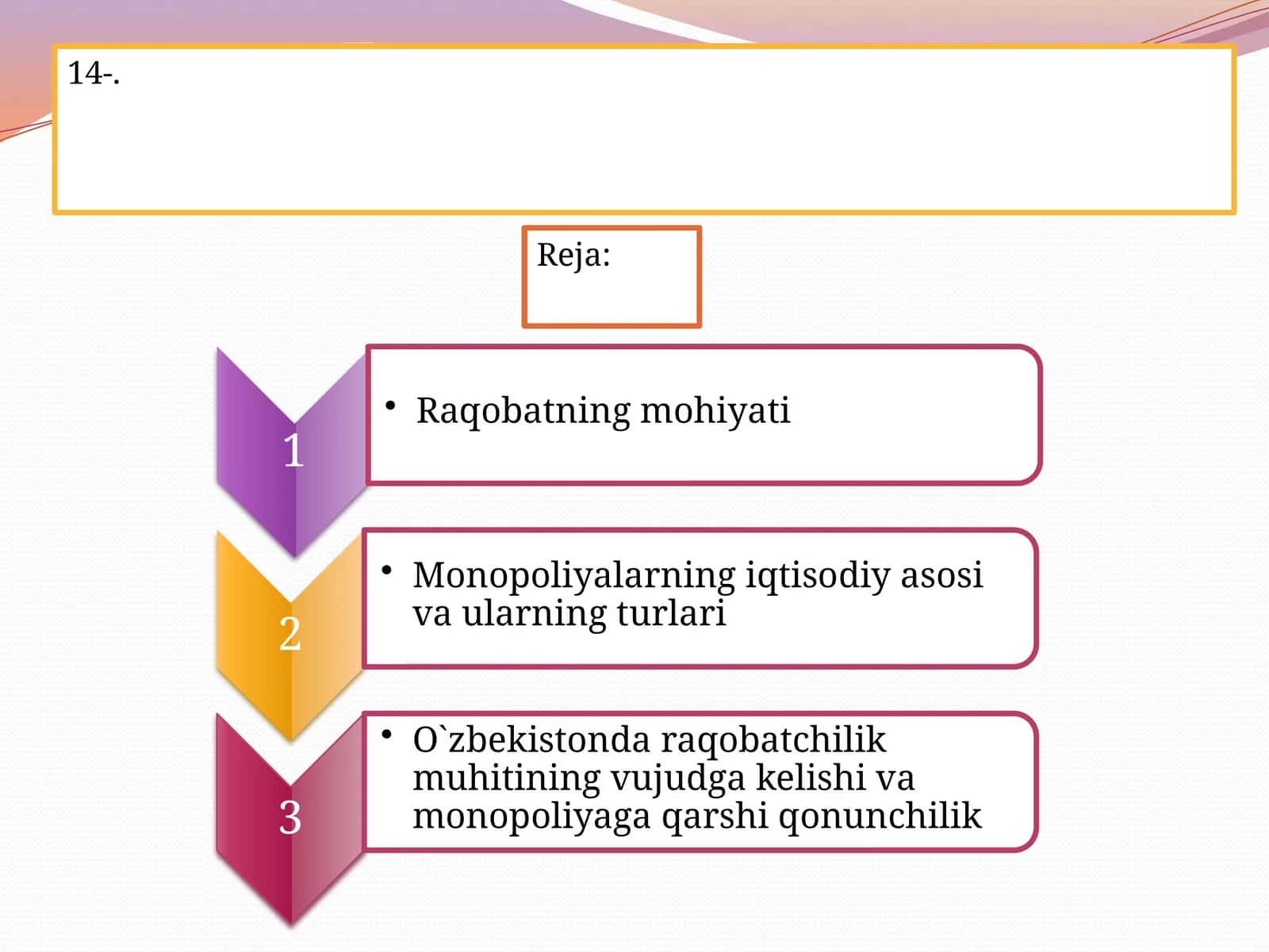 Raqobatning mohiyati, shakllari va usullari 1