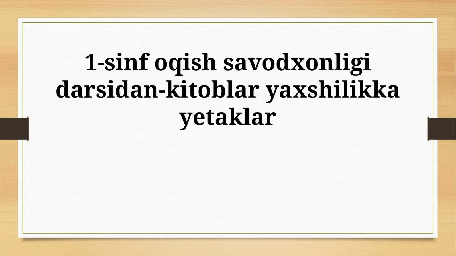 Yaxshilikka yo'l ochuvchi hikoyalar 1