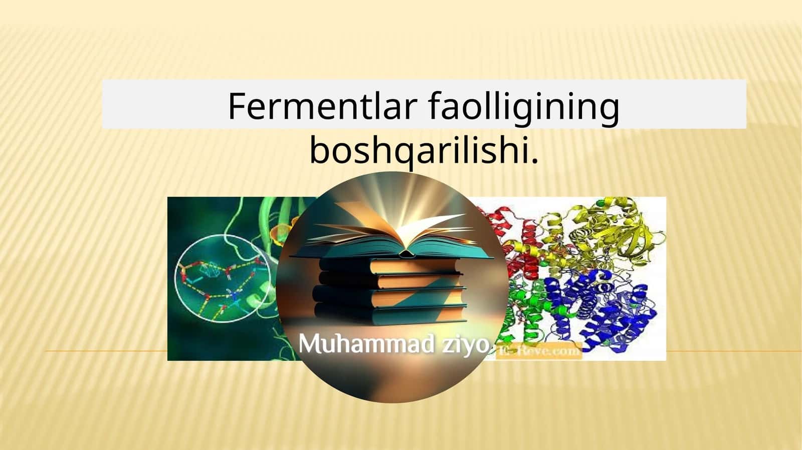 Fermentlar faolligining boshqarilishi 1