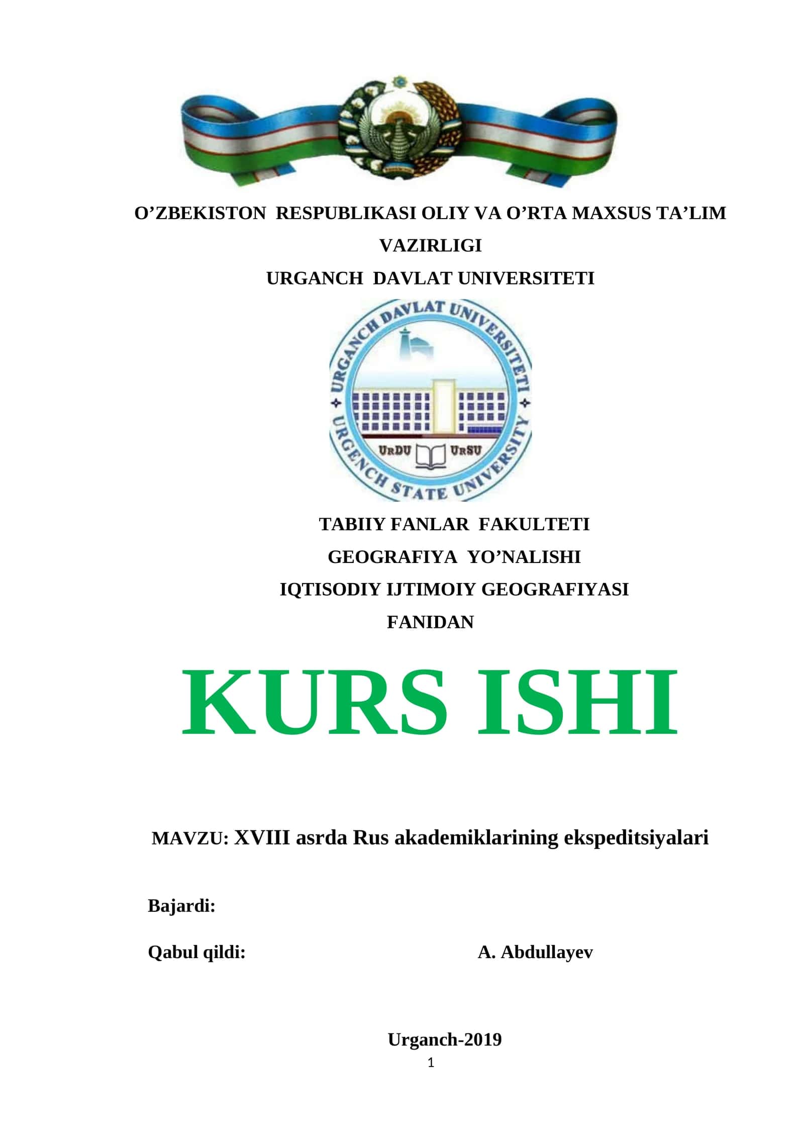 XVIII asrda Rus akademiklarining ekspeditsiyalari 1