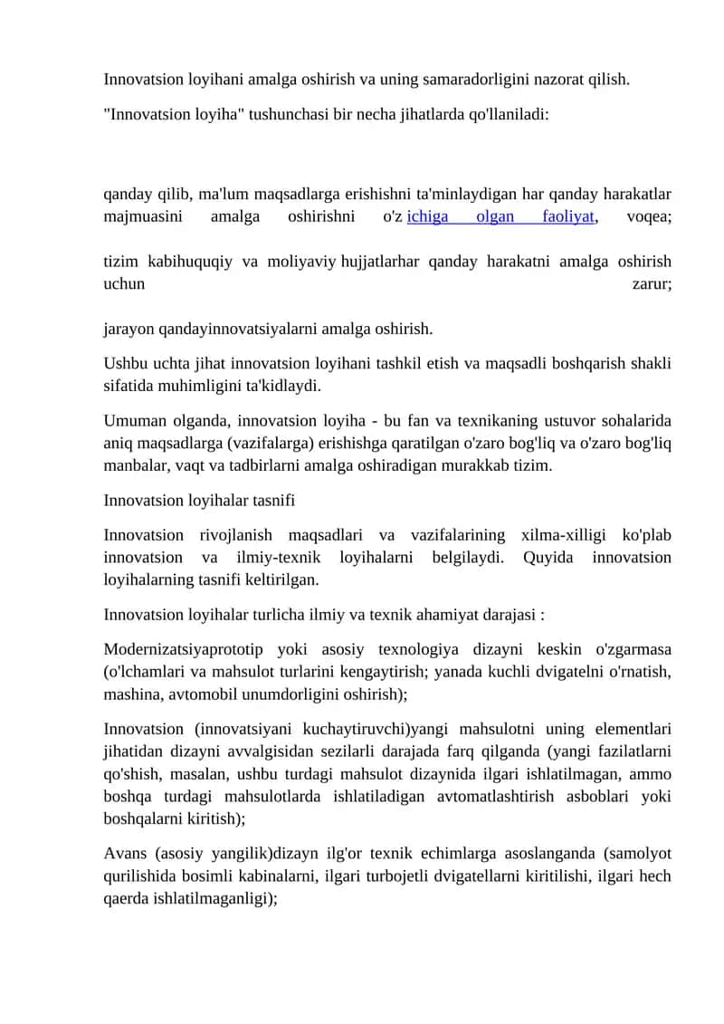 Innovatsion loyihalar 1