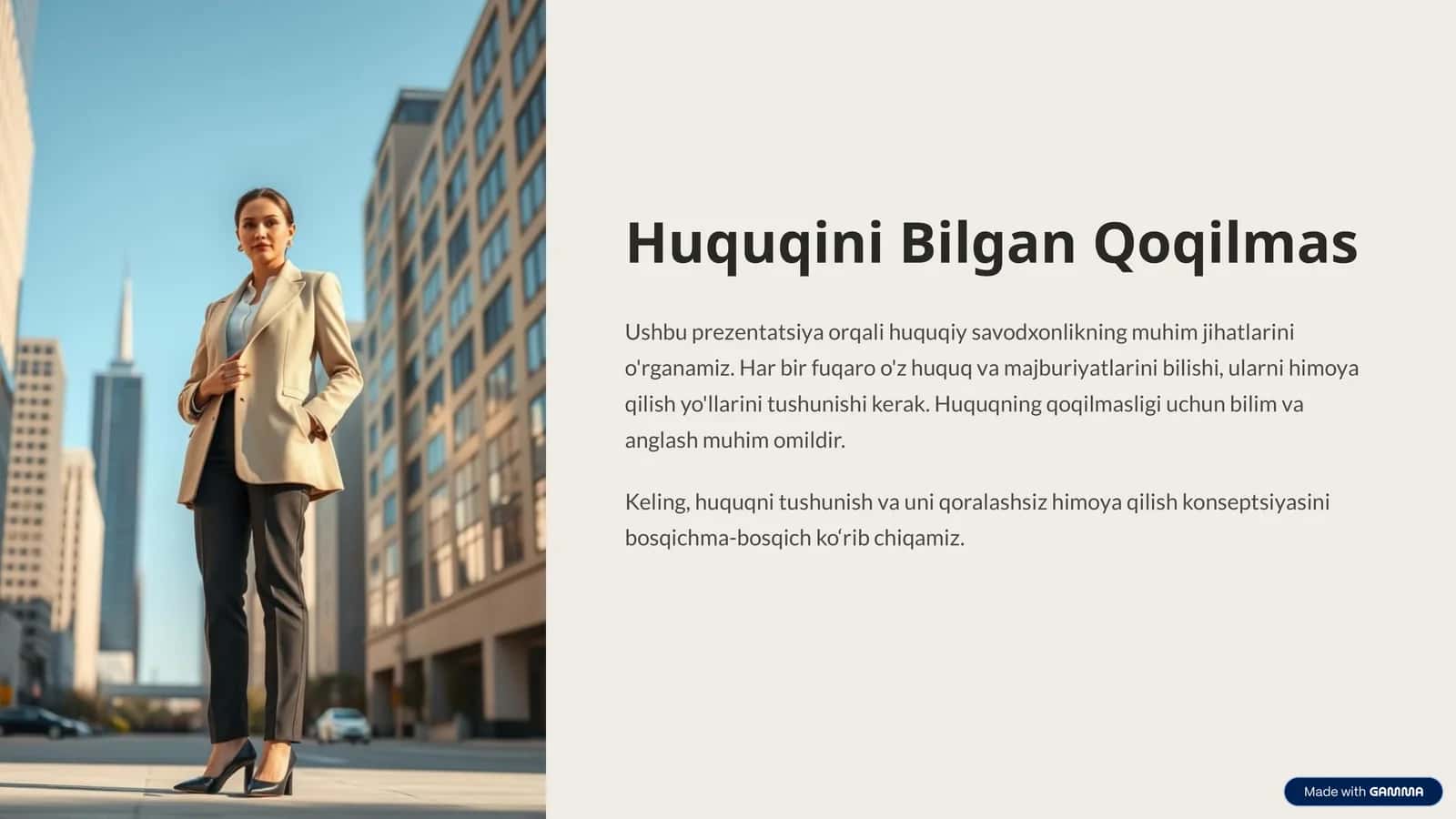 Huquqini Bilgan Qoqilmas 1