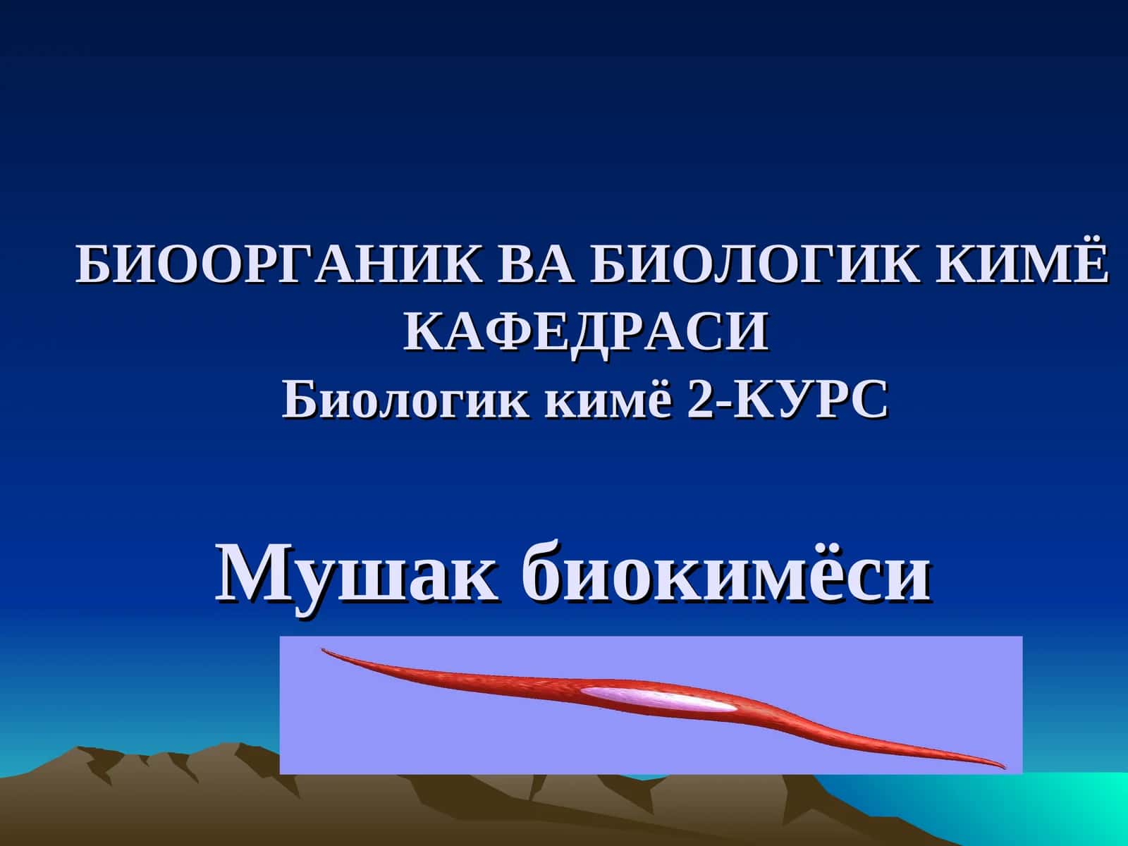 Мушак биокимёси 1