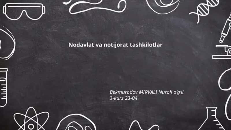 Nodavlat va notijorat tashkilotlar 1