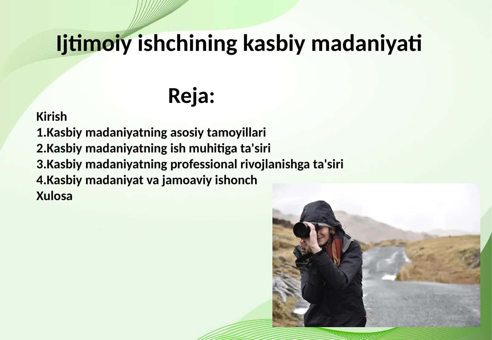 Ijtimoiy ishchining kasbiy madaniyati 1