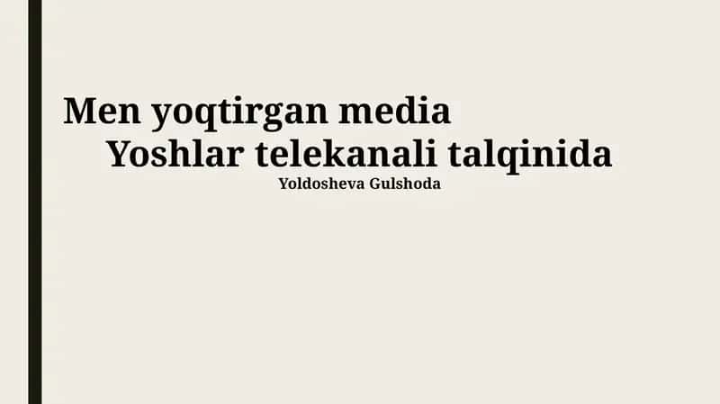 Yoshlar TVdagi Erkaklarga Yoqadigan Media Turlari 1