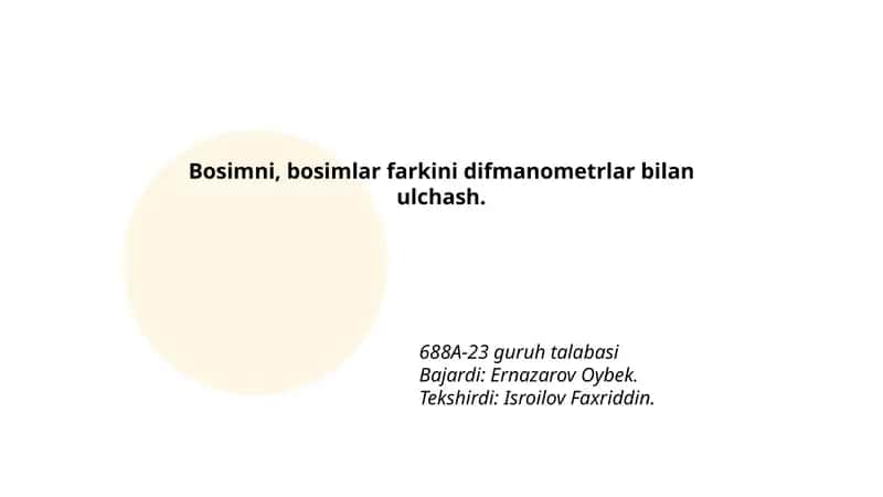 Difmanometrlar 1