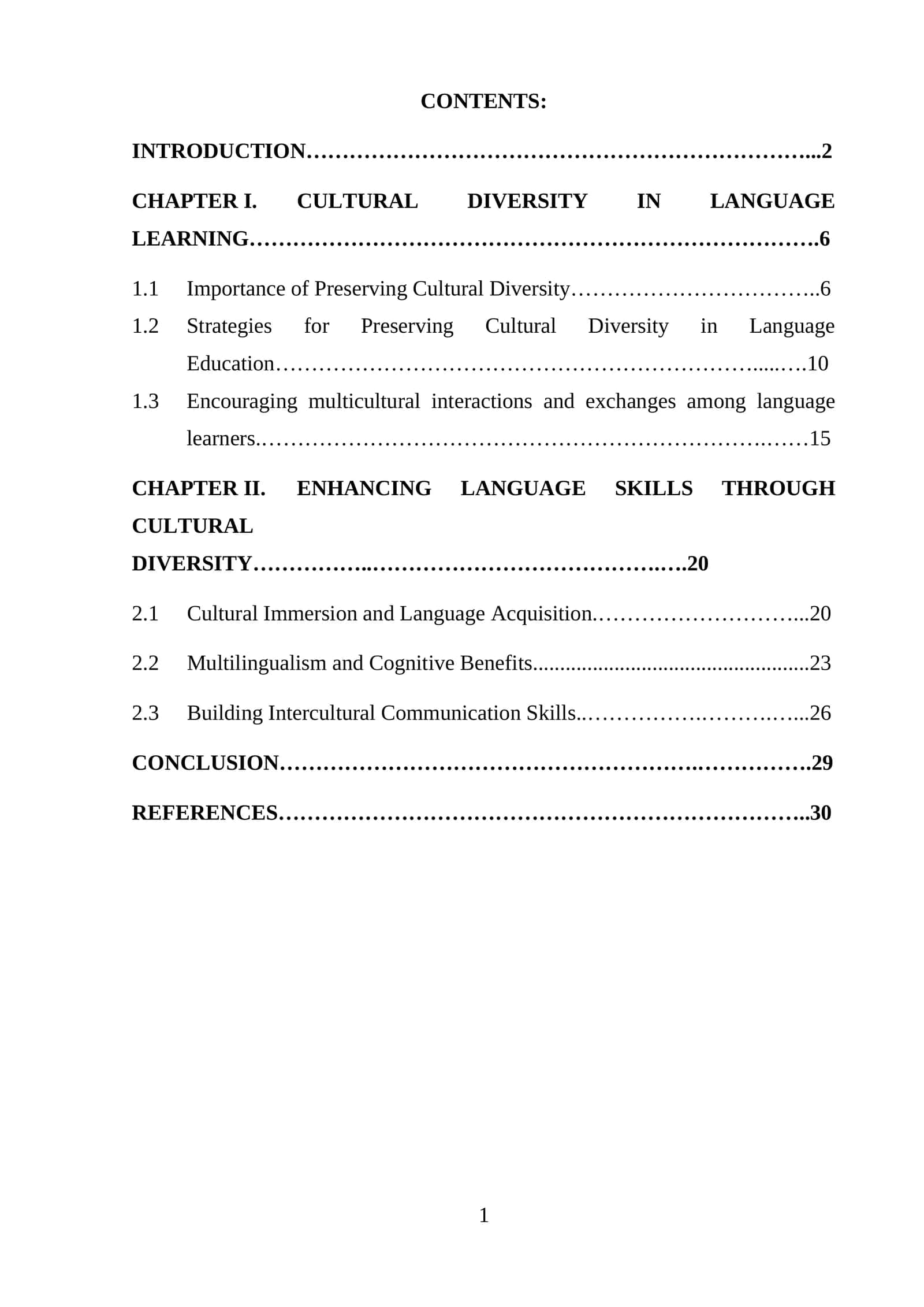 Chapter II. Enhancing Language Skills Through Cultural Diversity 1