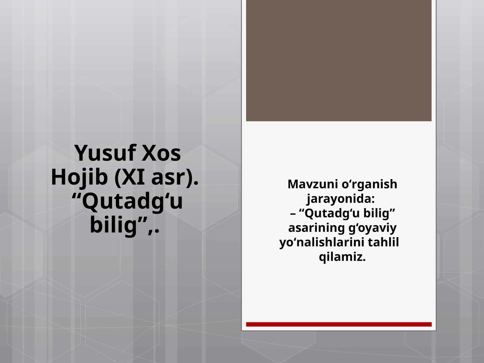 YusufXosHojib(XIasr).“Qutadg‘ubilig” 1