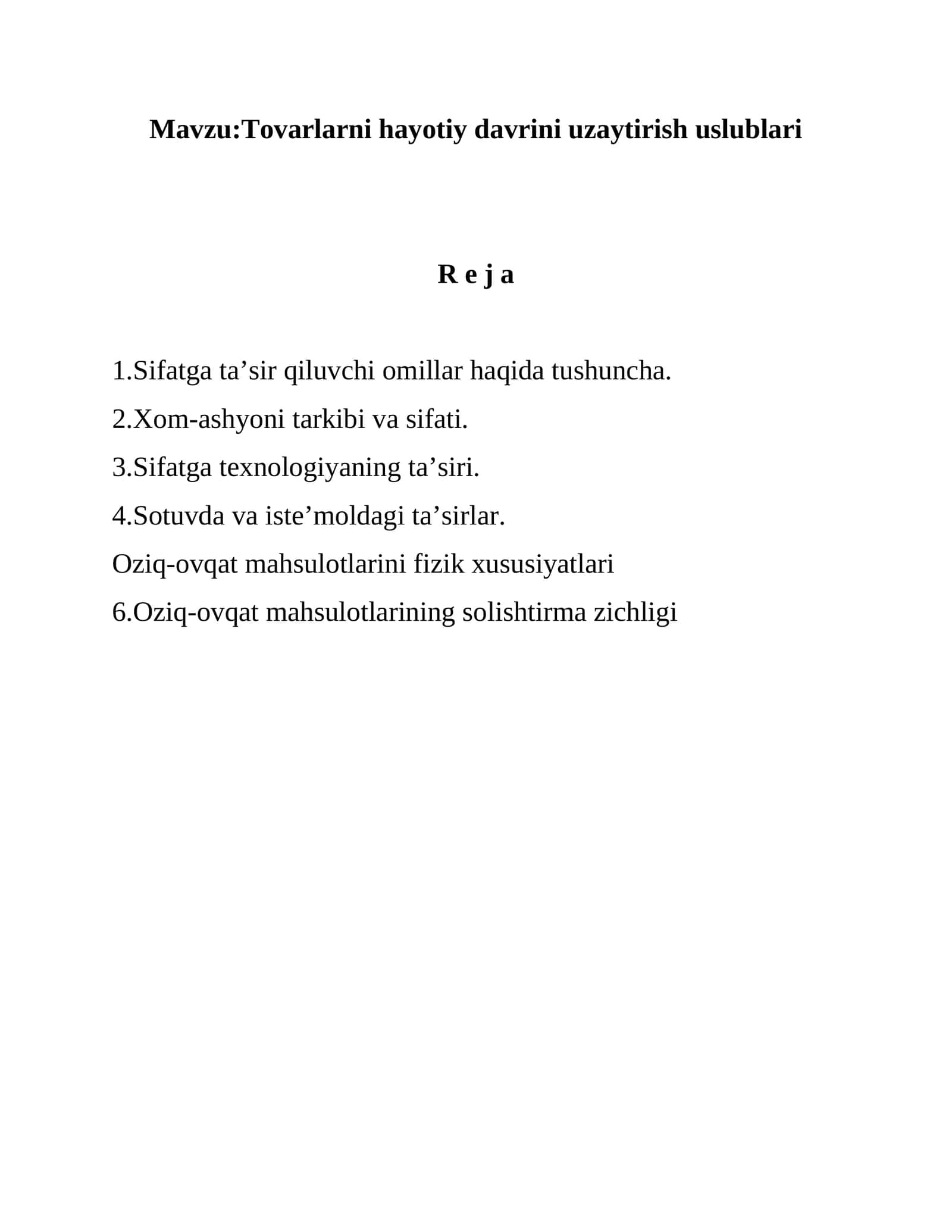 Sifatga ta’sir qiluvchi omillar 1