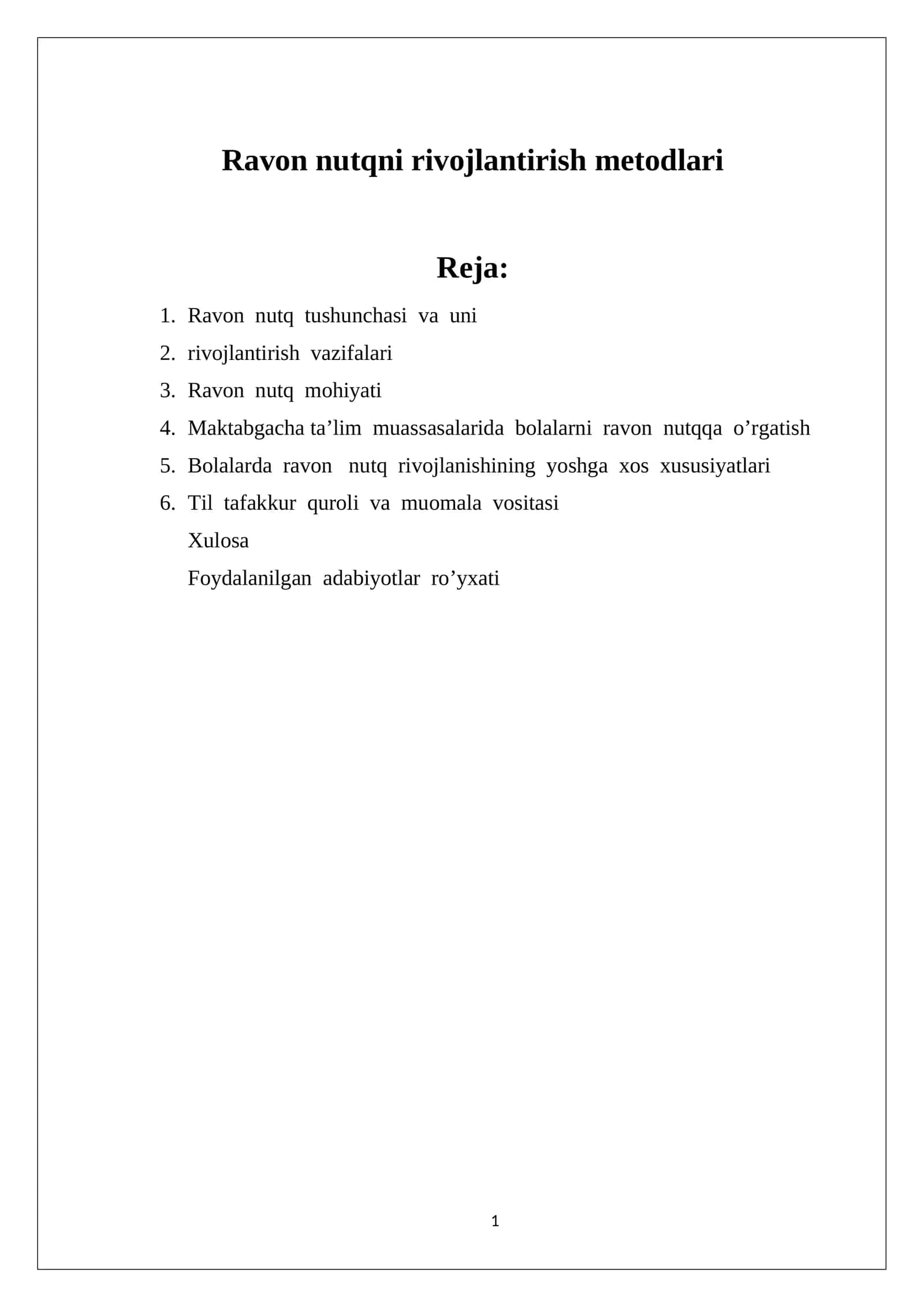 Ravon nutqni rivojlantirish metodlari 1