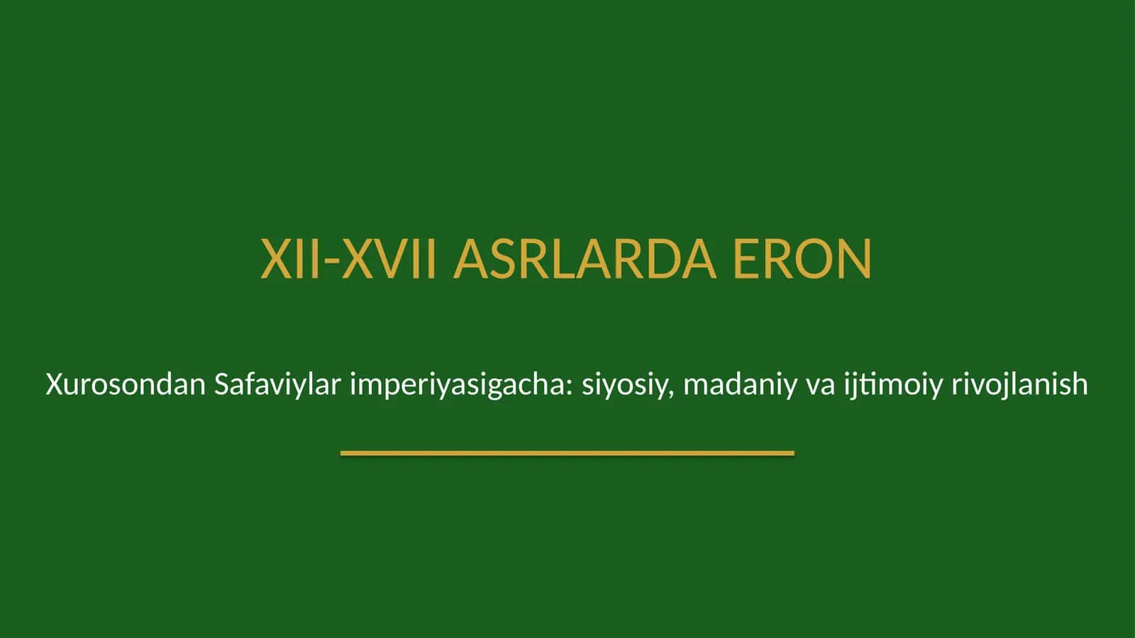 XII-XVII asrlarda Eron 1