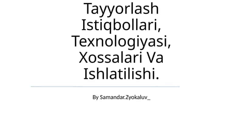 Arbolitning istiqbollari 1