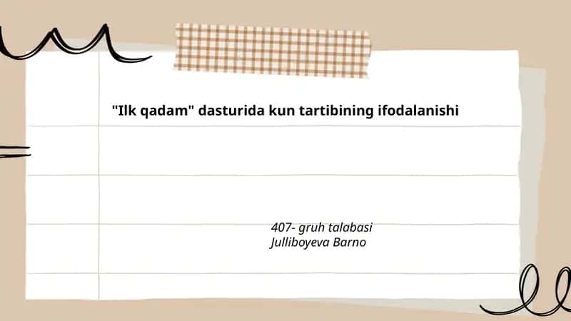 Ilk Qadam Dasturi 1