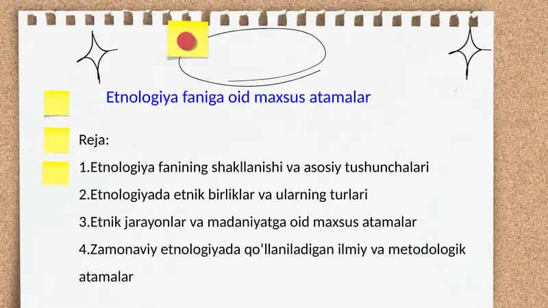 Etnologiya faniga oid maxsus atamalar 1
