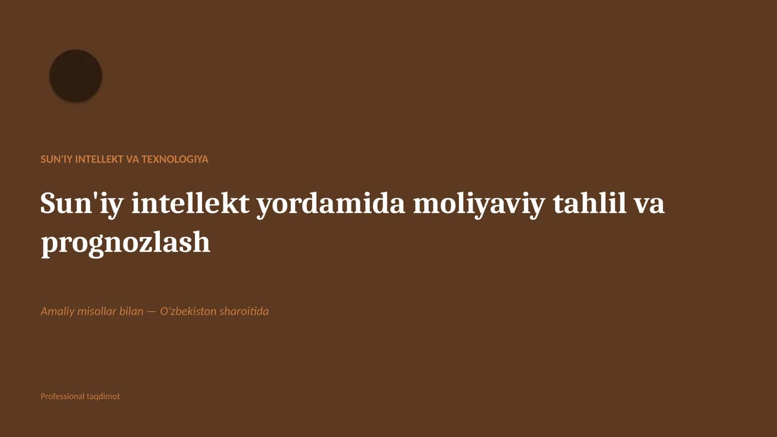 SUN'IY INTELLEKT VA TEXNOLOGIYA 1
