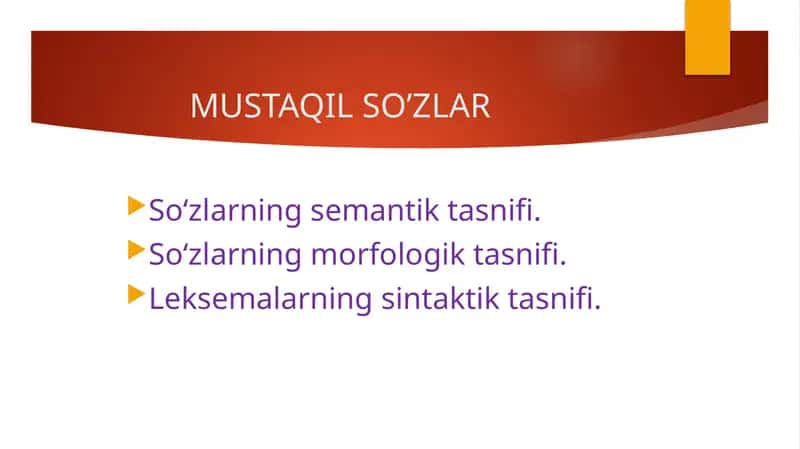 MUSTAQIL SO’ZLAR 1