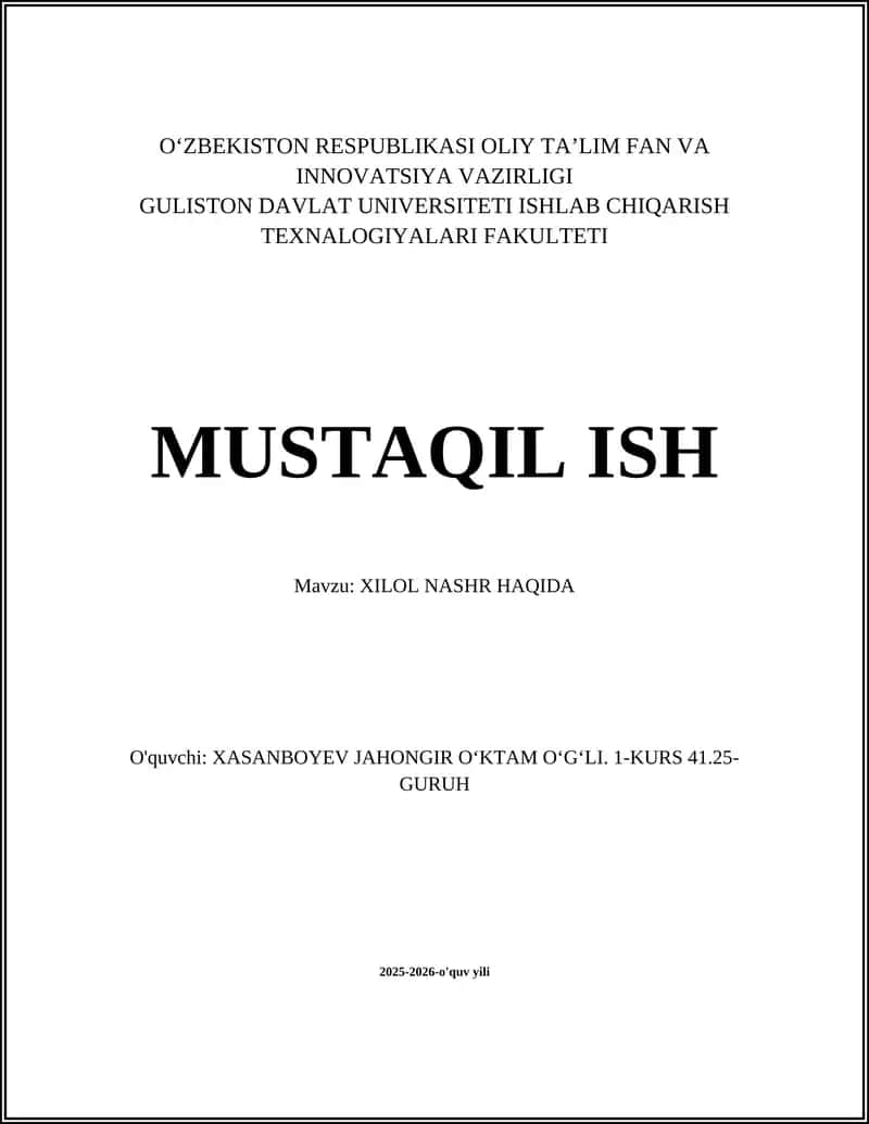 Xilol Nashr 1