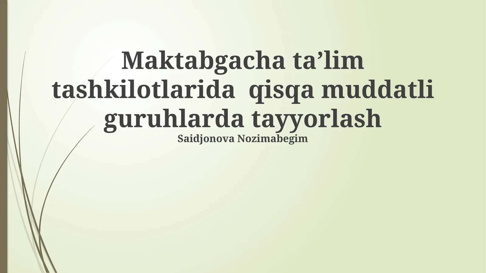 Bolalarni guruhga moslashtirish usullari 1