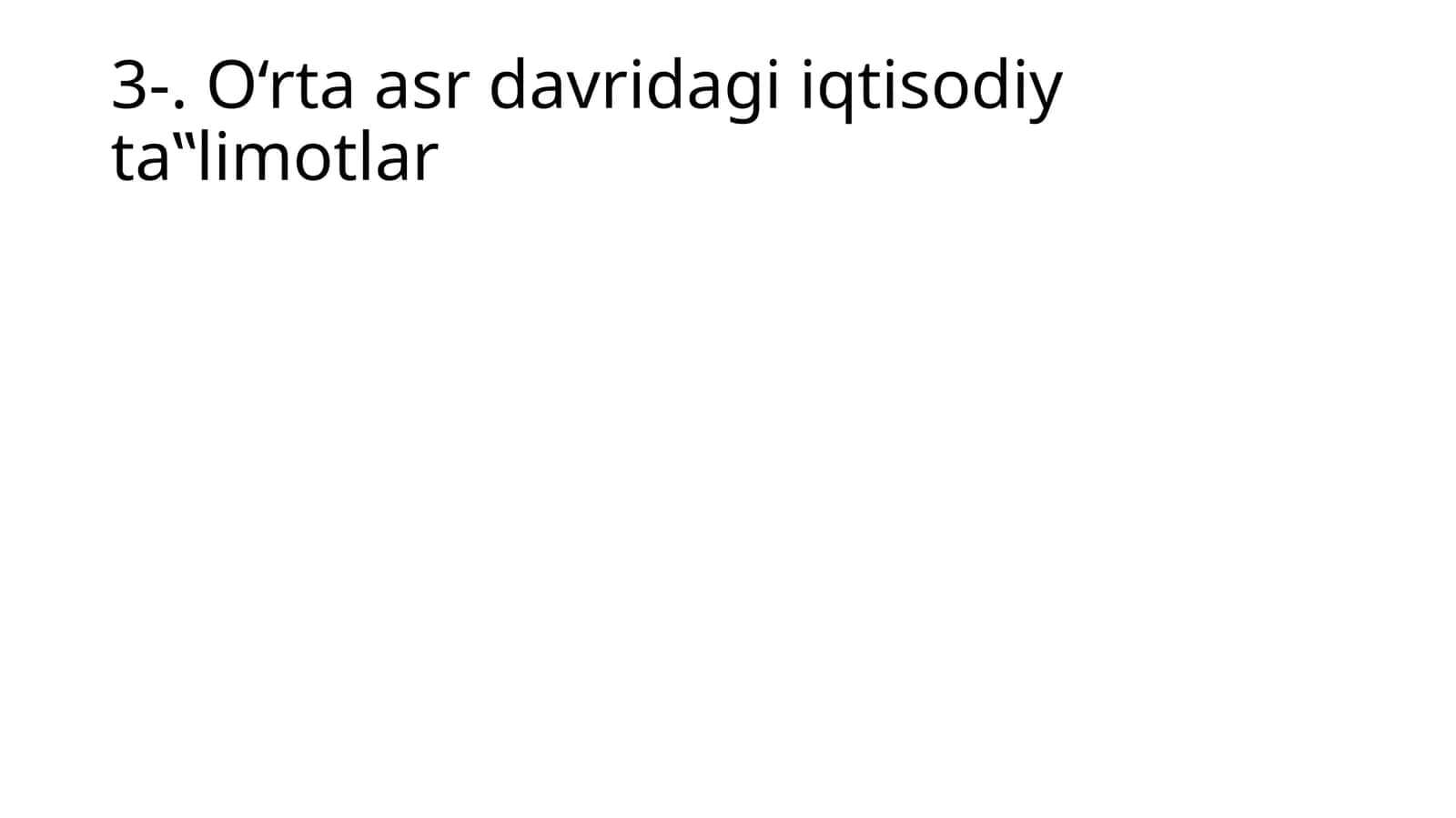 Arab-islom mutafakkirlari iqtisodiy fikrlari 1