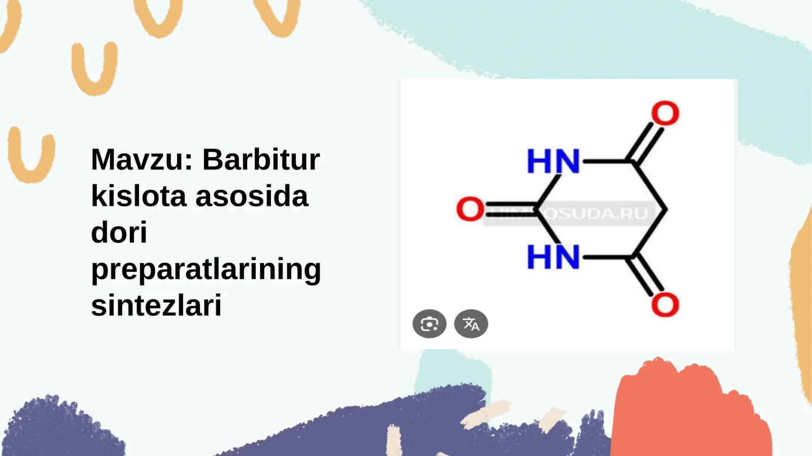 Barbitur kislota asosidagi dori preparatlarining sintezi 1