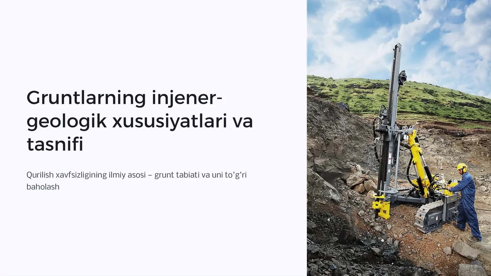 Gruntlarning injener-geologik xususiyatlari va tasnifi 1