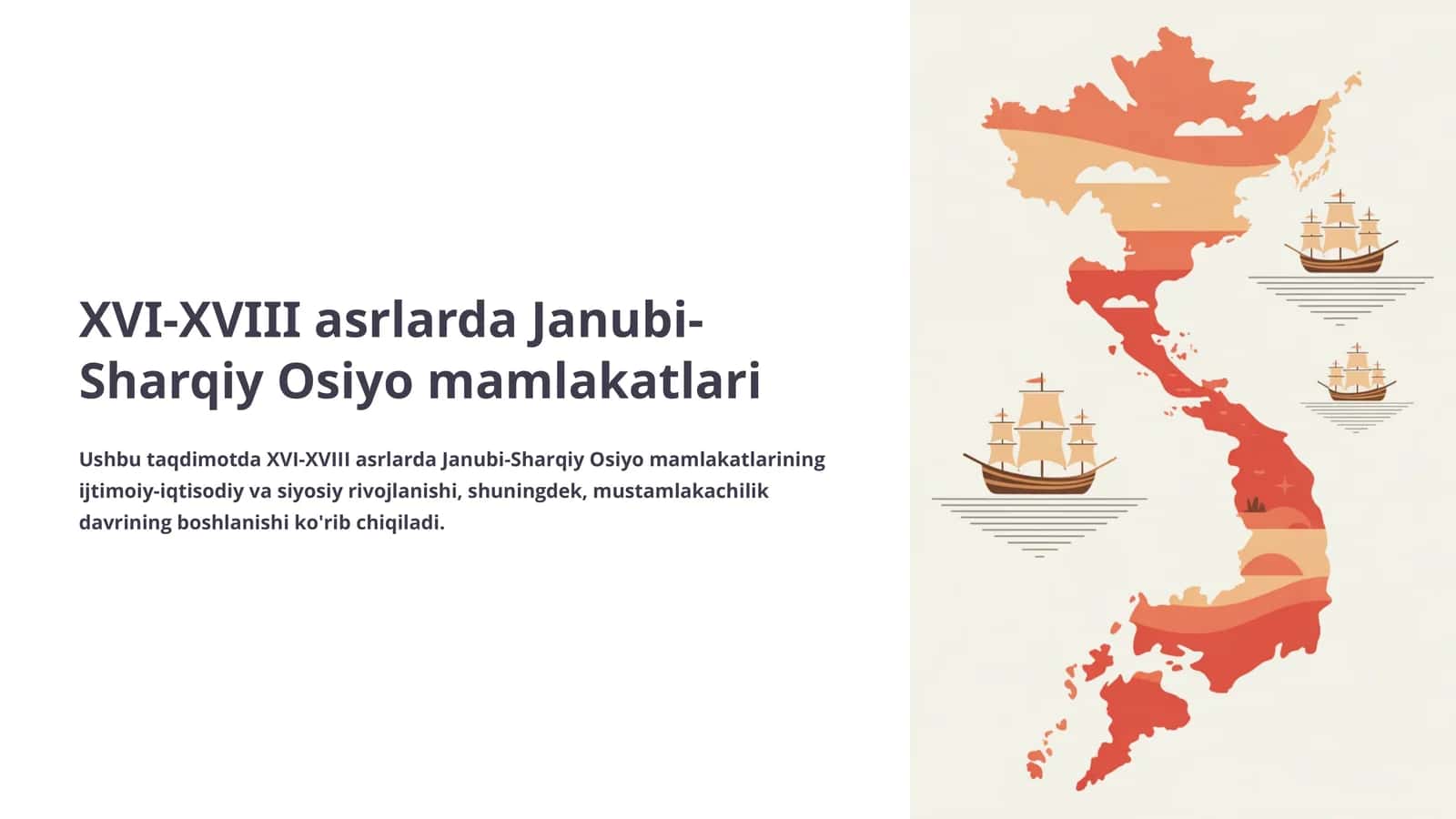 XVI-XVIII asrlarda Janubi-Sharqiy Osiyo mamlakatlari 1