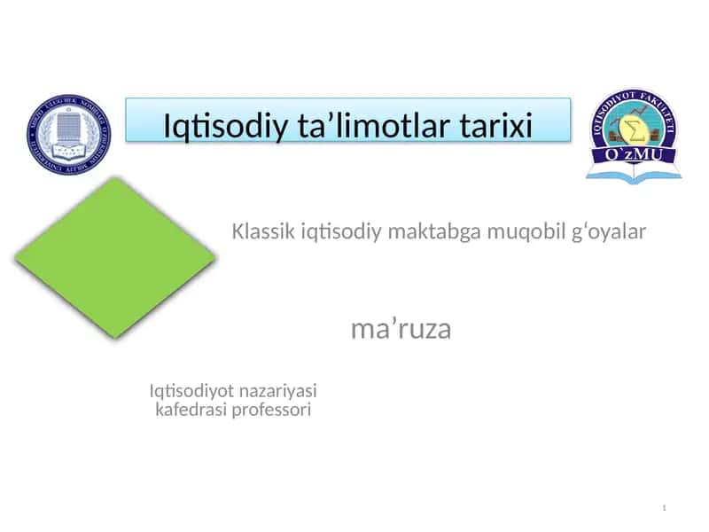 Jan Batist Seyning iqtisodiy ta’limoti 1