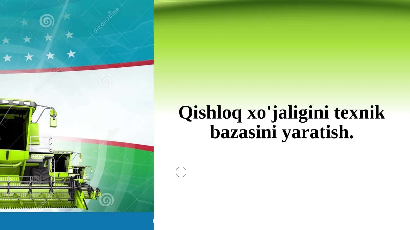 Qishloq xo'jaligini texnik bazasini yaratish 1
