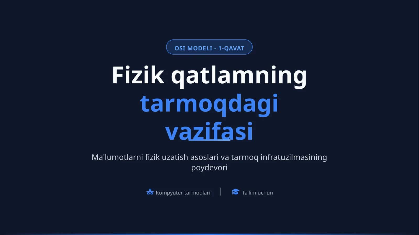 OSI MODELI - 1-QAVAT 1